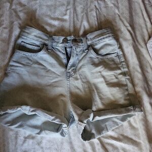 RSQ Light Wash Super High Rise Mom Shorts